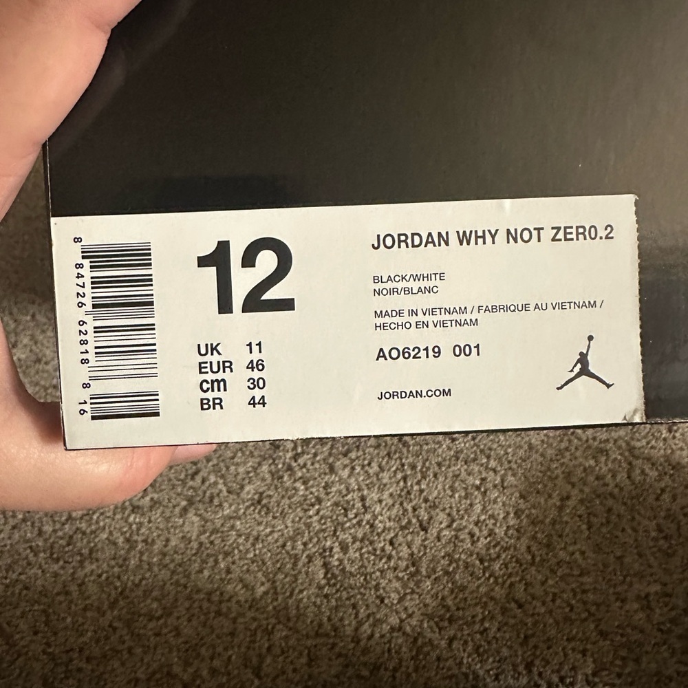 Jordan Men's why not zero.2 basketball shoes. - Picture 12 of 13